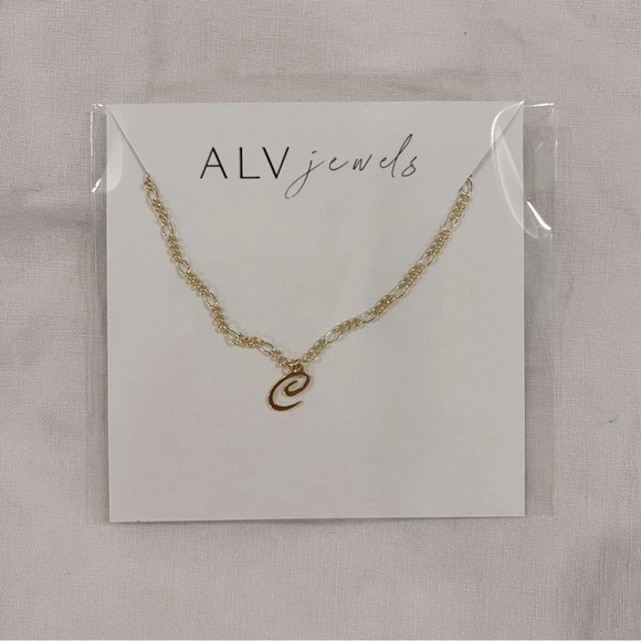 ALV Jewels Jewelry - ALV Jewels SCRIPT ON FIG NECKLACE - Letter C